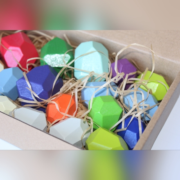 ✨🆕✨ Wooden Sorting Stacking Stones/ Rocks - Picture 6 of 9